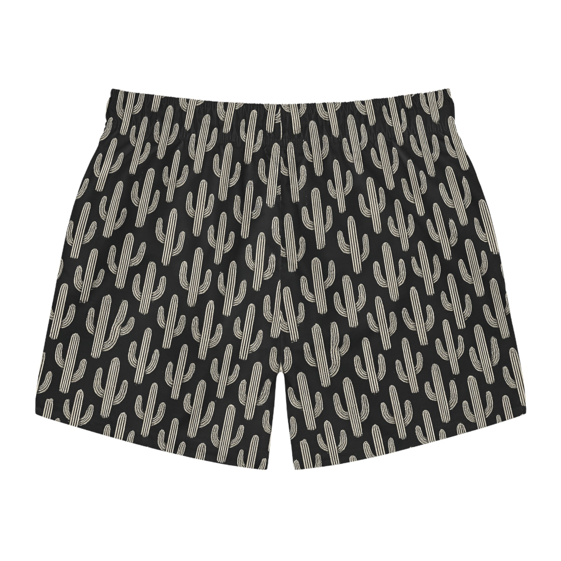 Desert Runners Co. – Black & Tan Cactus Swim Trunks