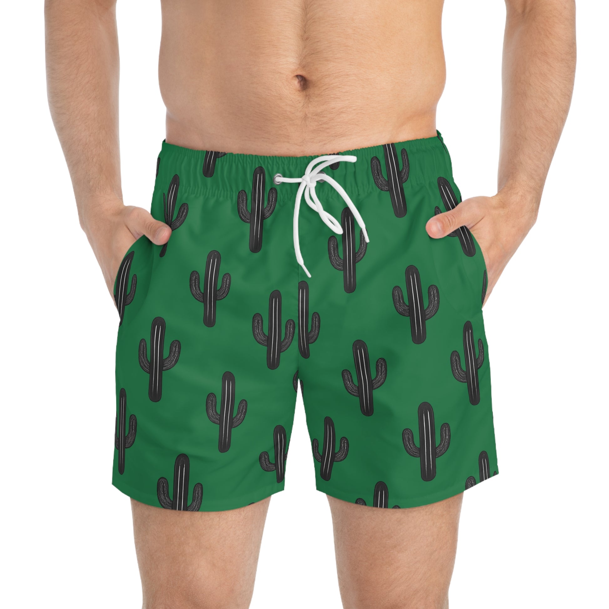 Desert Runners Co. – Green Cactus Swim Trunks