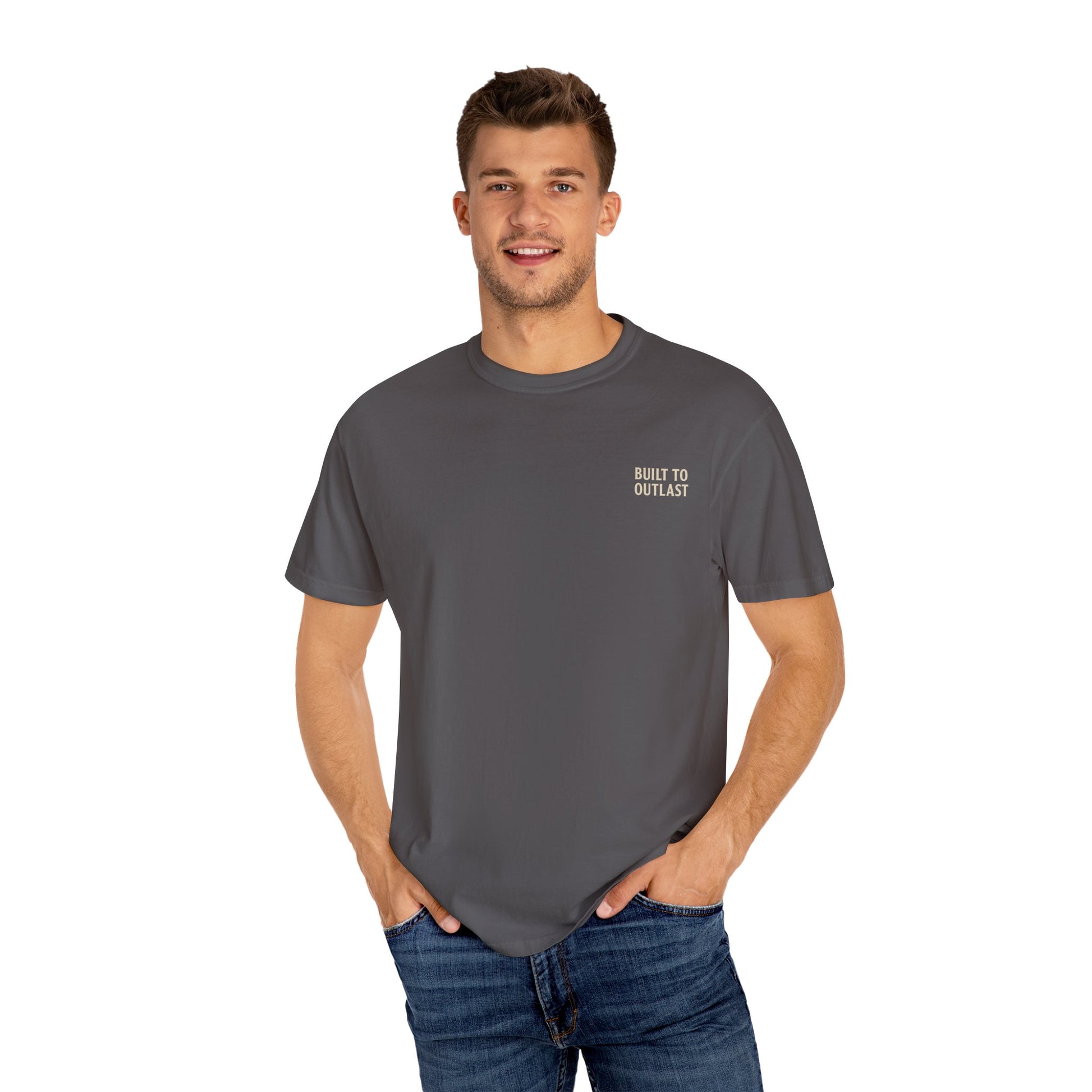 BUILT TO OUTLAST – Front Print (Welcome to Nowhere Tee)