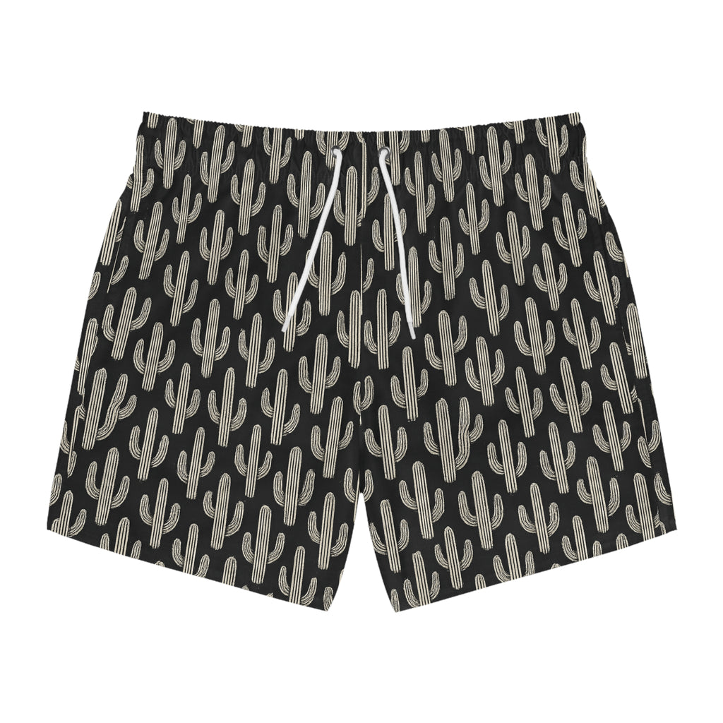 Desert Runners Co. – Black & Tan Cactus Swim Trunks