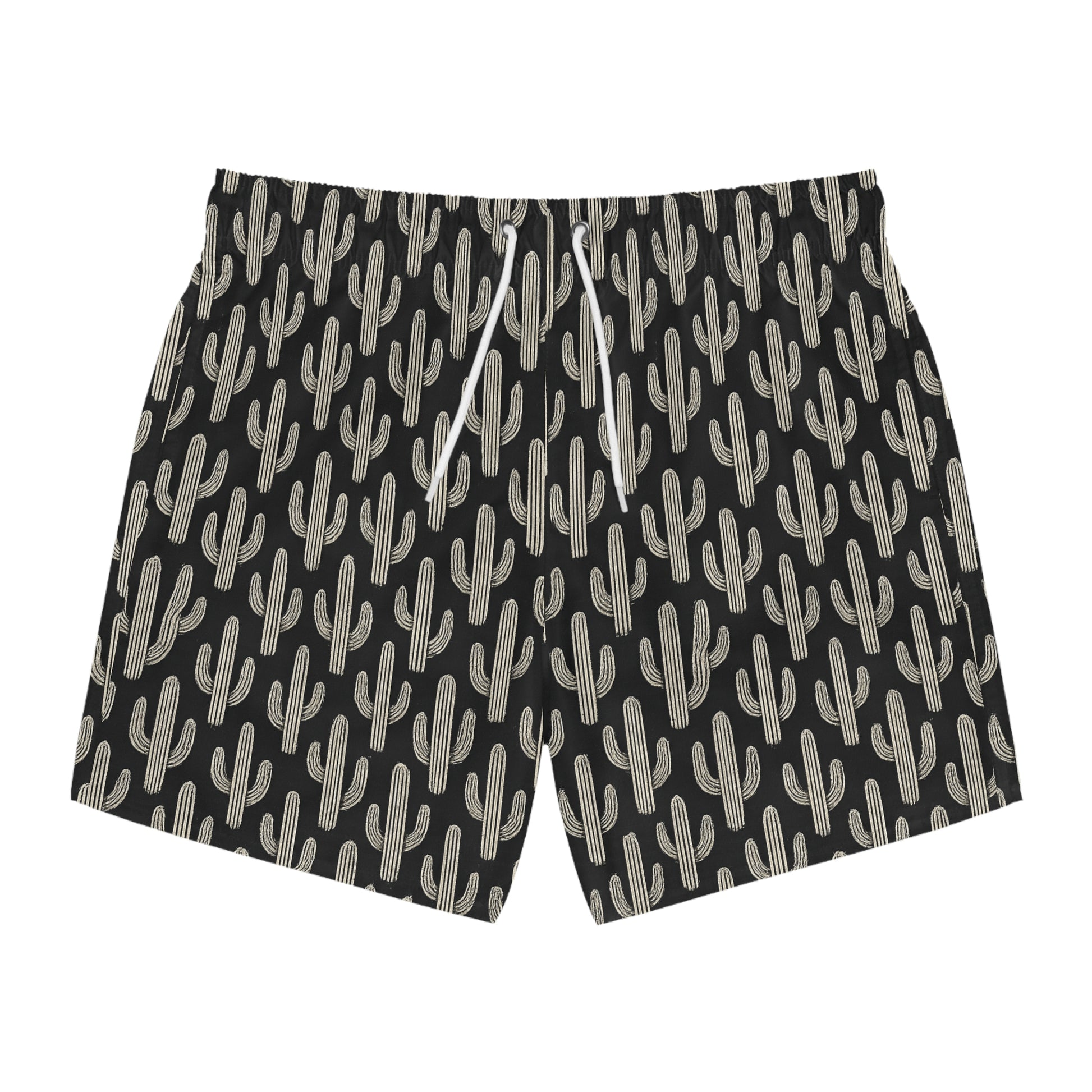 Desert Runners Co. – Black & Tan Cactus Swim Trunks