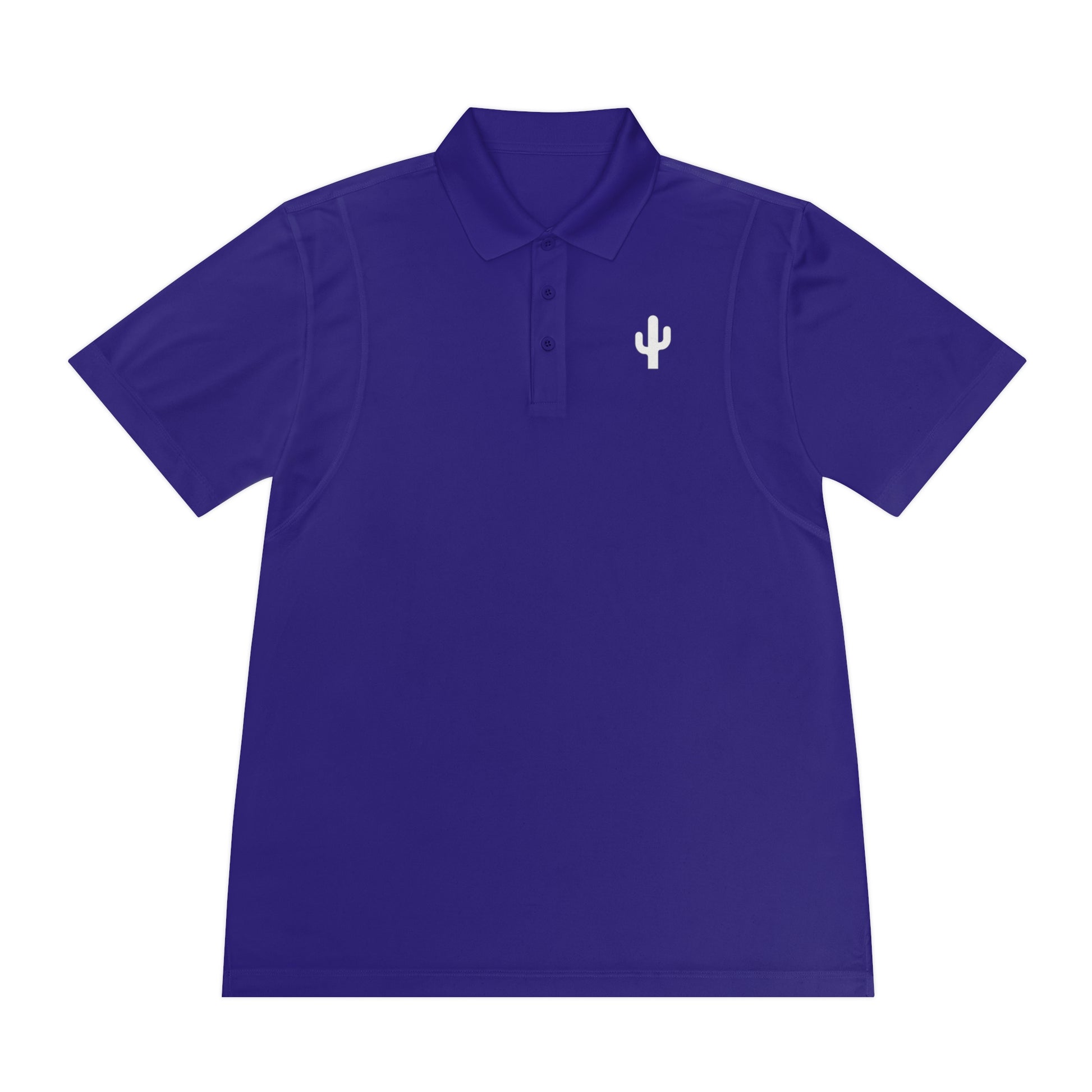 Minimal White Cactus Polo Logo – Desert Runners Co.