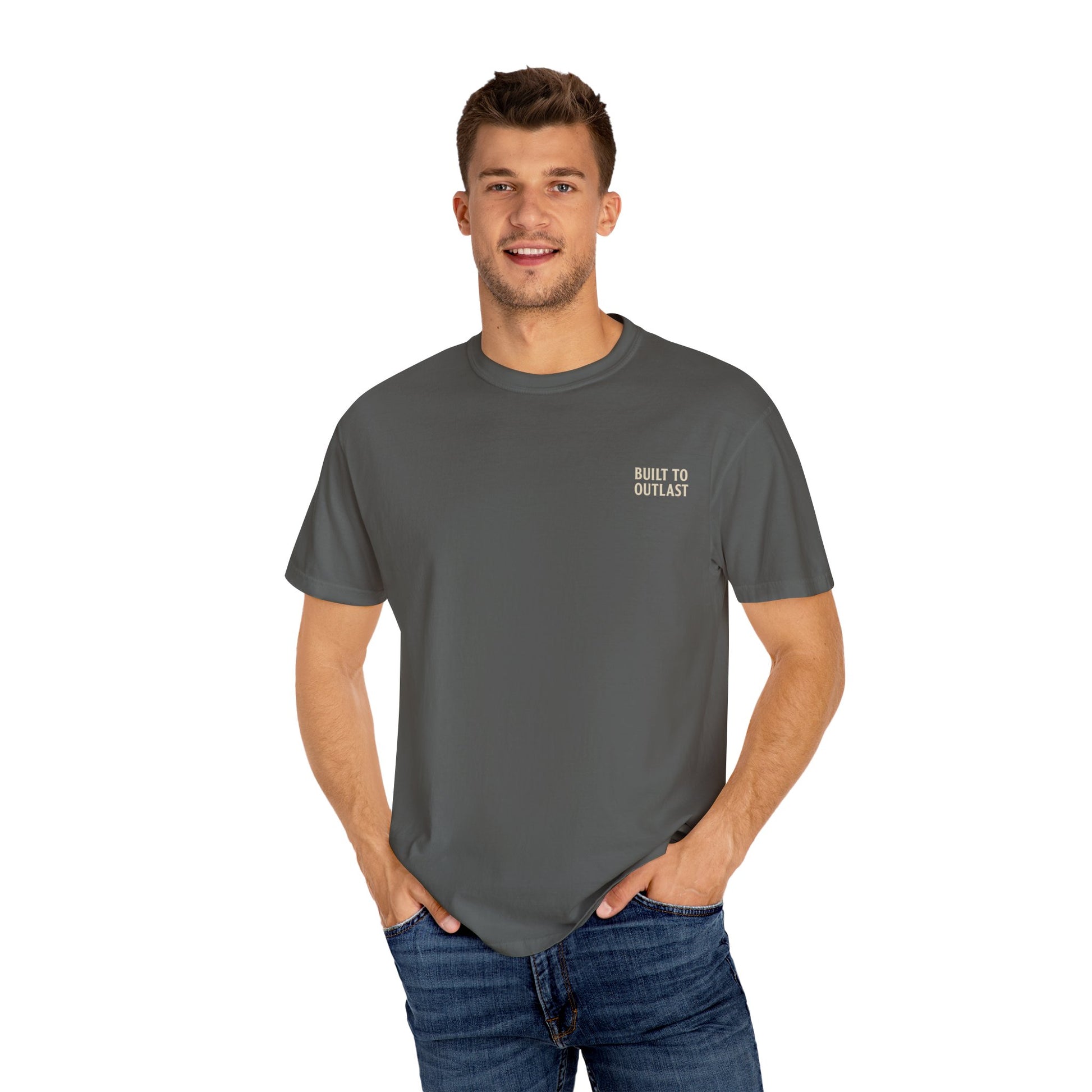 BUILT TO OUTLAST – Front Print (Welcome to Nowhere Tee)