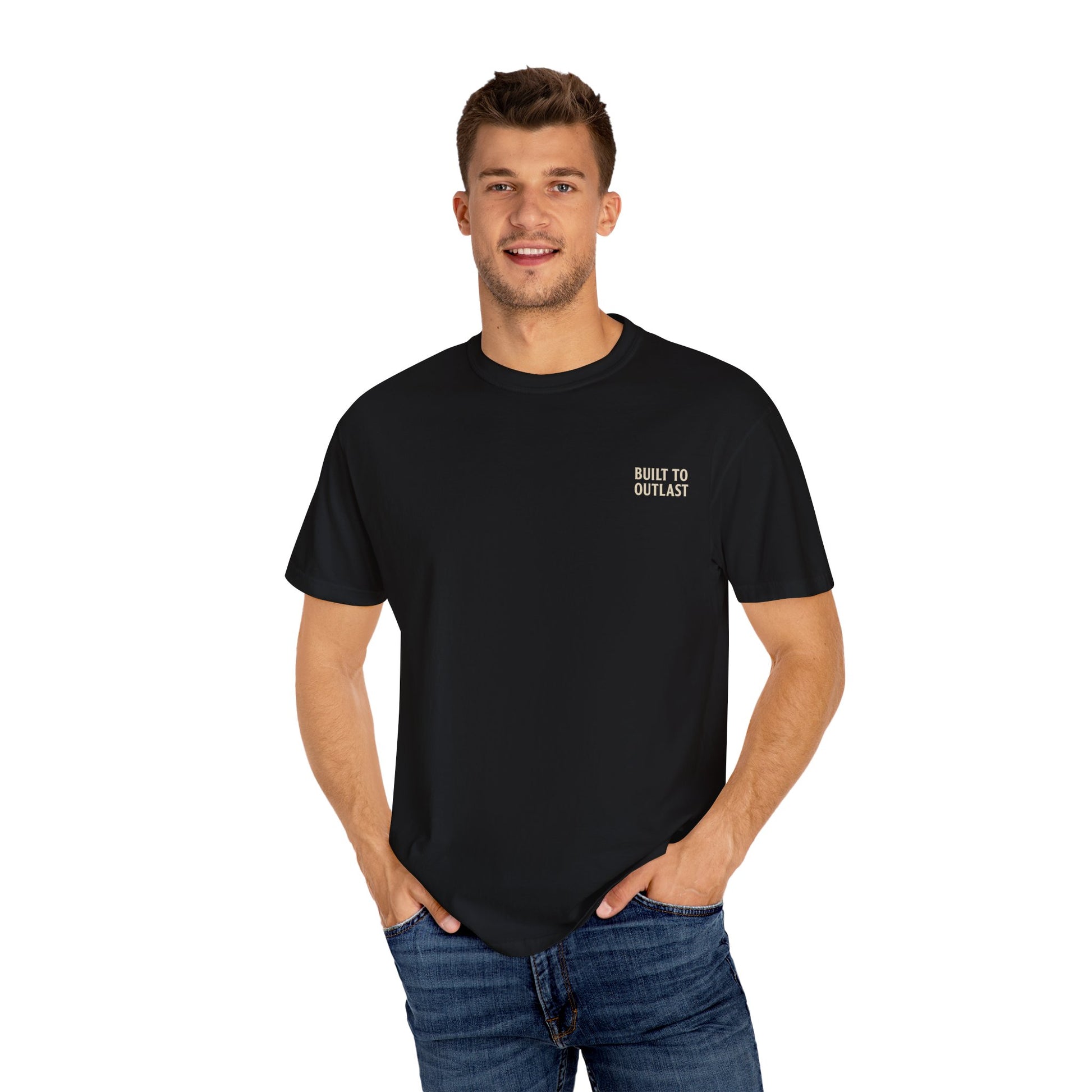 BUILT TO OUTLAST – Front Print (Welcome to Nowhere Tee)